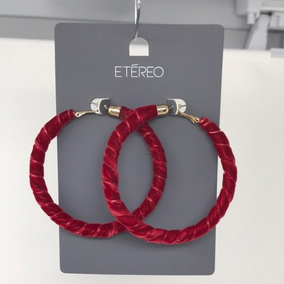 Etereo Velvet Hoop Earrings - Picture 1 of 1